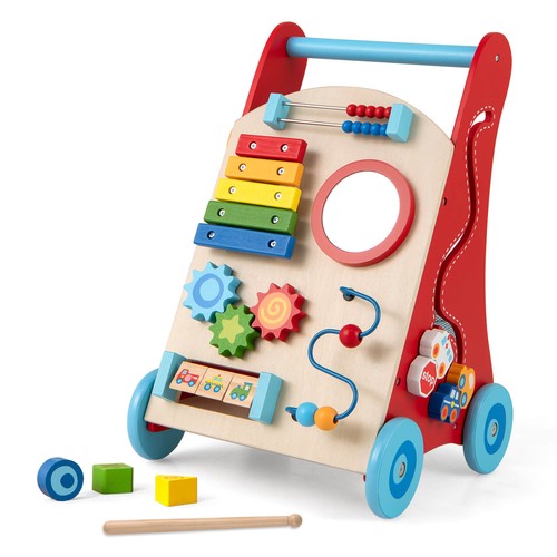 Wooden baby walker - wooden, push
