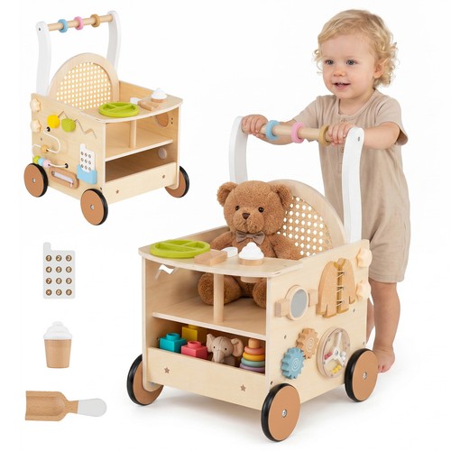 Wooden baby walker in - walker,, 13-in-1