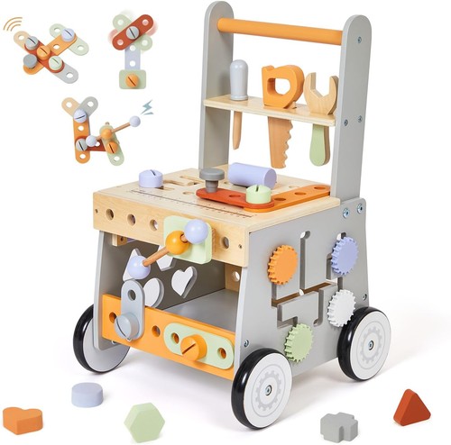 Wooden baby walker push - wooden,